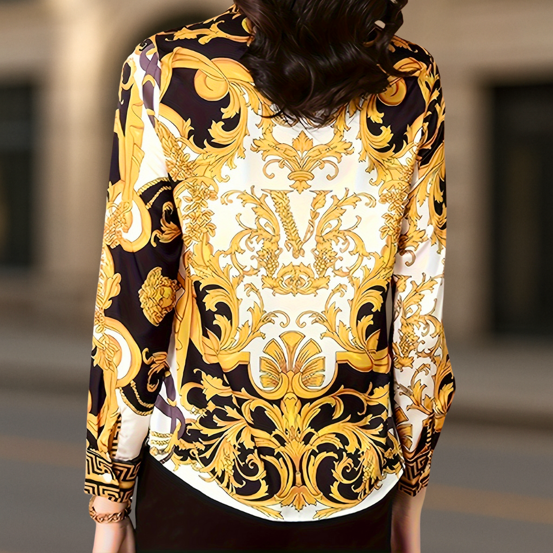 Donna Couture-stijl damesblouse met knoopsluiting