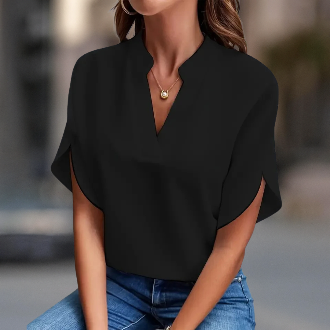 Elena Elegante damesblouse met V-hals