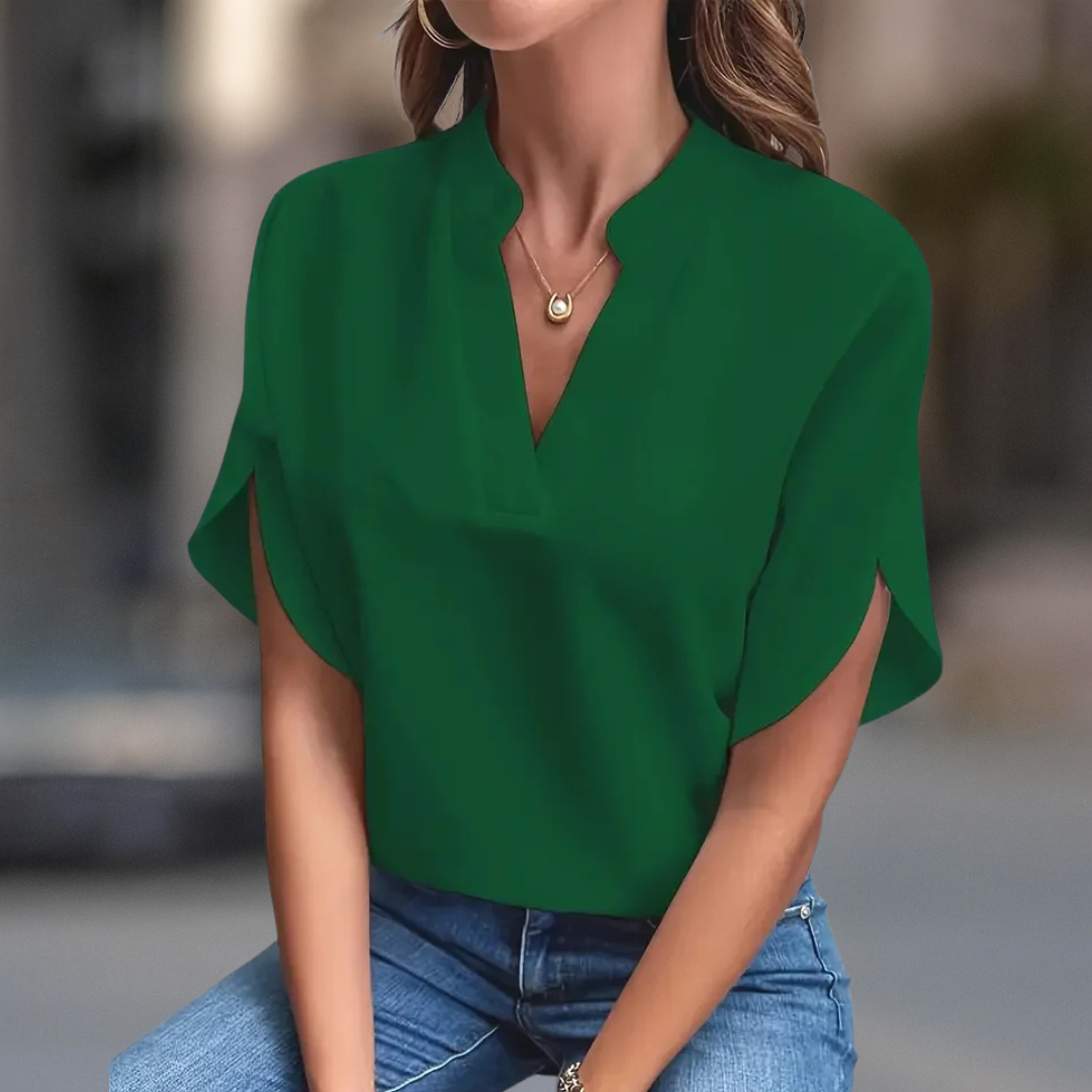 Elena Elegante damesblouse met V-hals