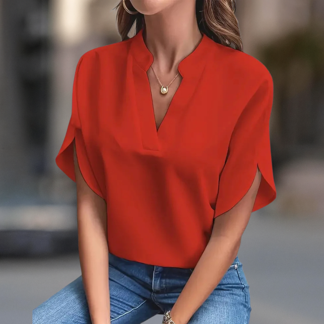 Elena Elegante damesblouse met V-hals