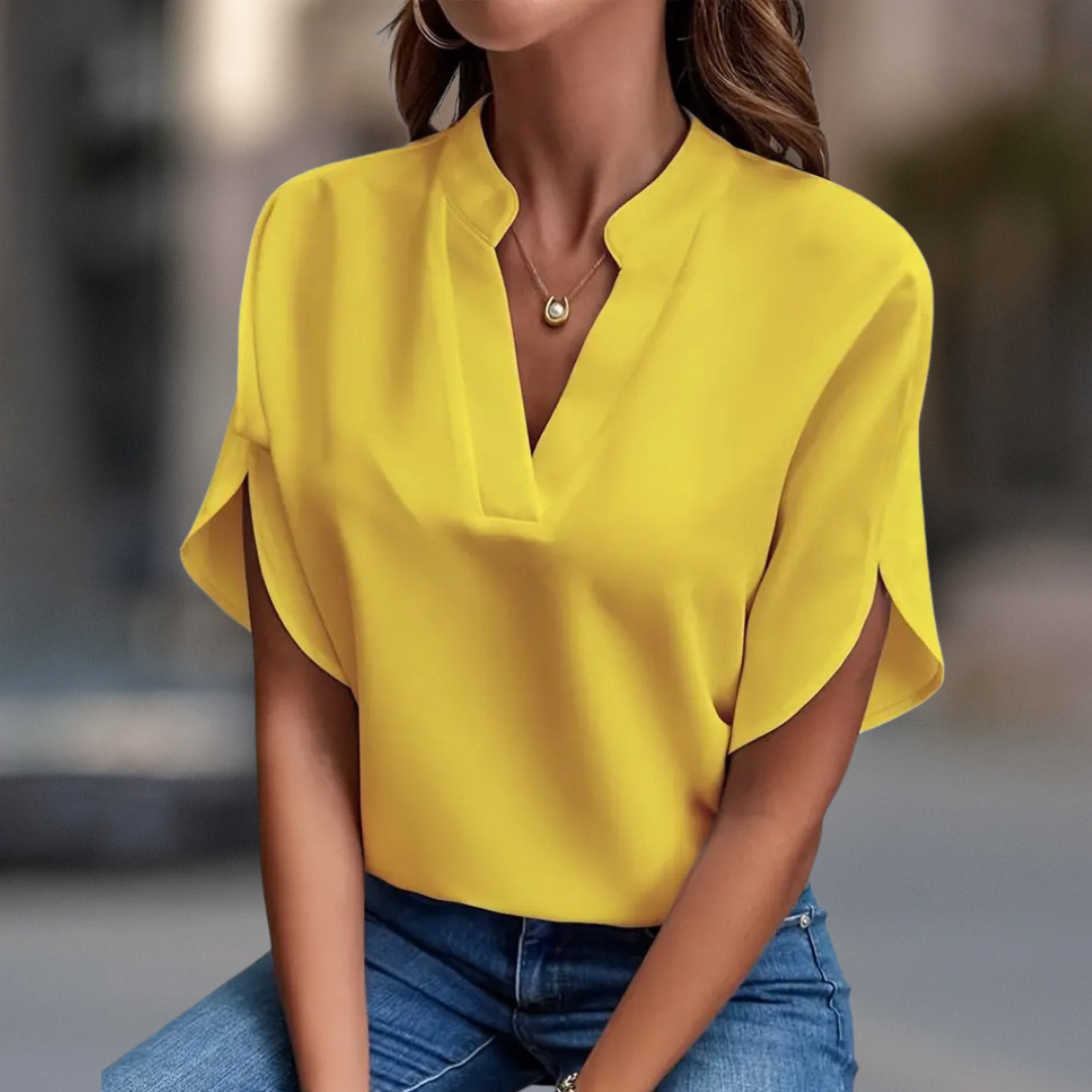 Elena Elegante damesblouse met V-hals