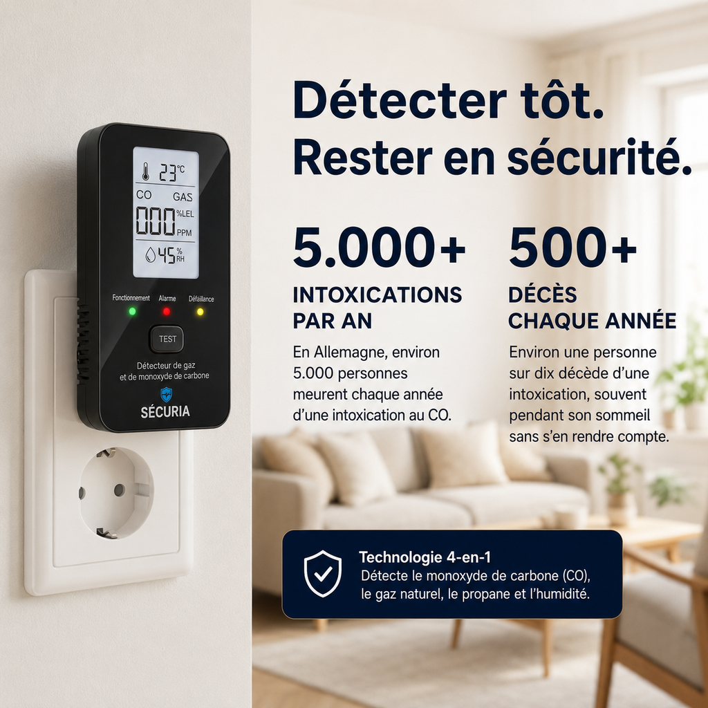 SECURIA™ | 4-en-1 beveiligingsdetector