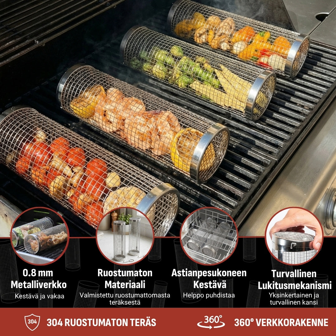 Edelstahl Grillkorb Pro – Perfekt grillen ohne Anhaften