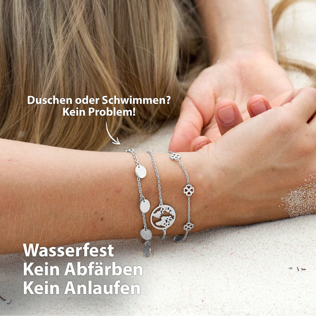 Bundel: BonnyBliss klaverbladketting + zilveren armband