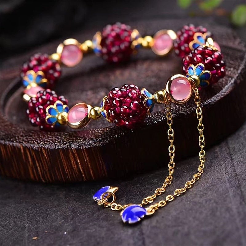 Armband aus Naturstein mit Granat