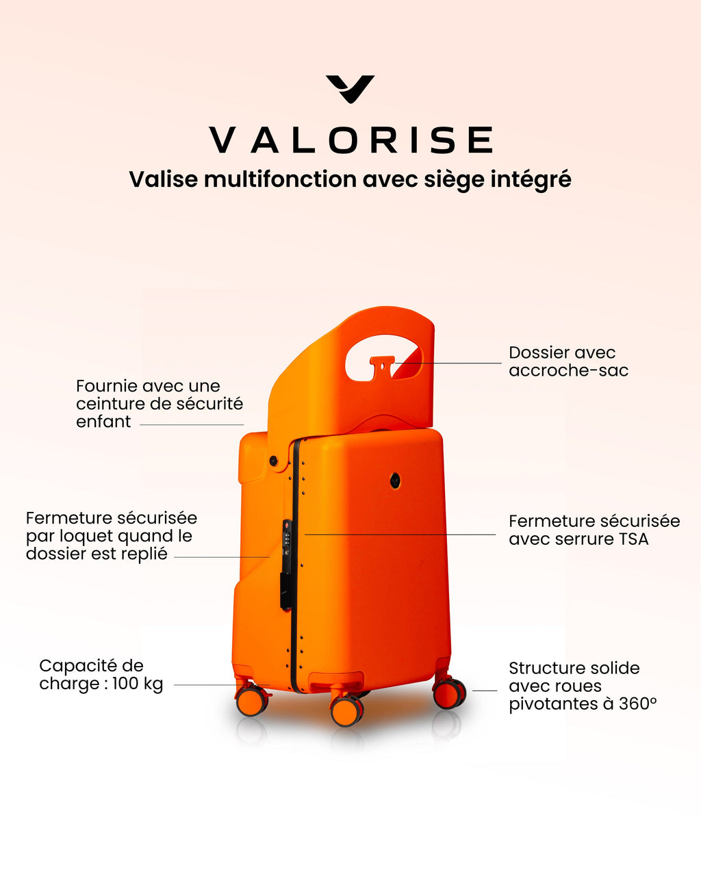 Valtaro™ | Valise-Siège de Voyage