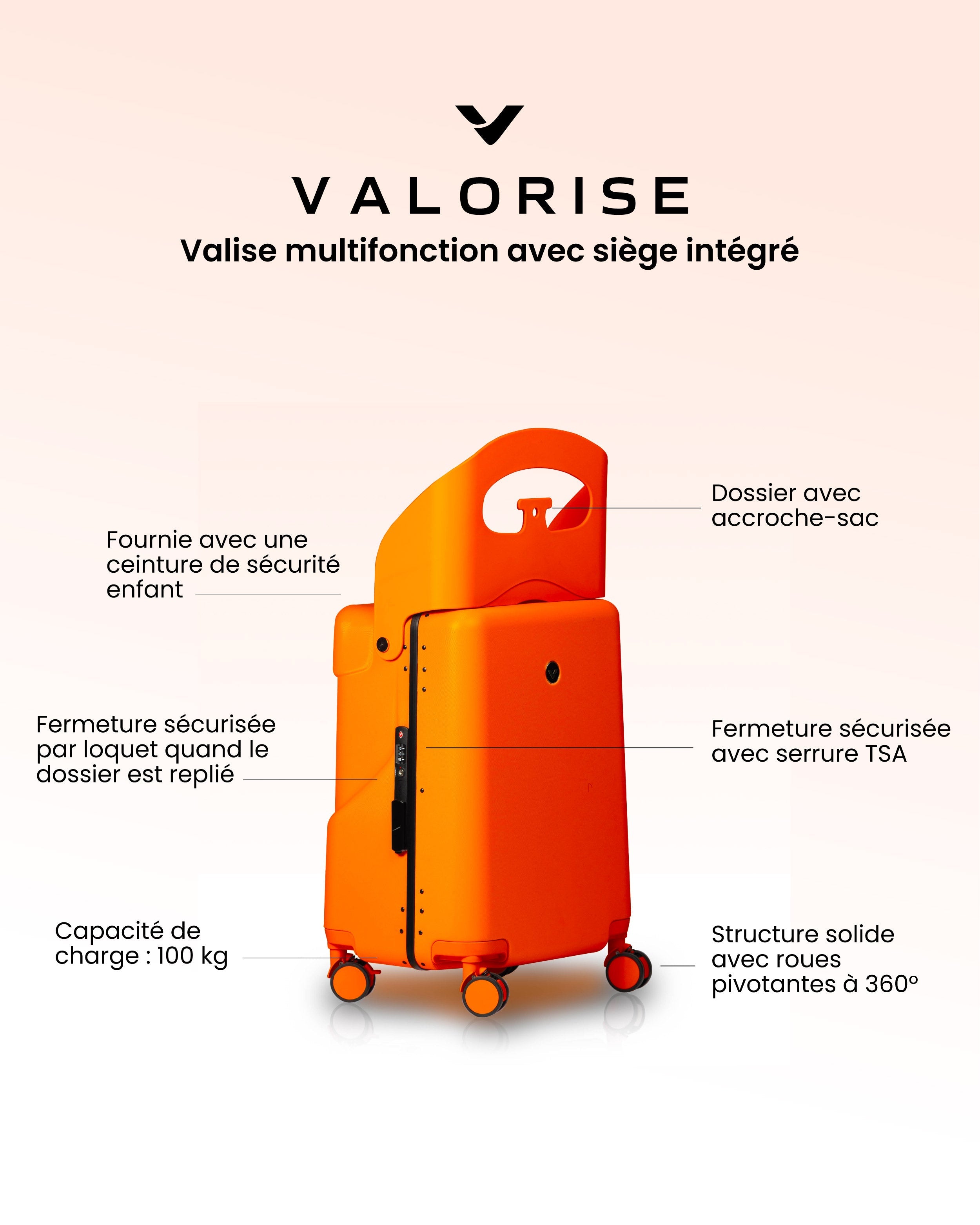 Valtaro™ | Valise-Siège de Voyage