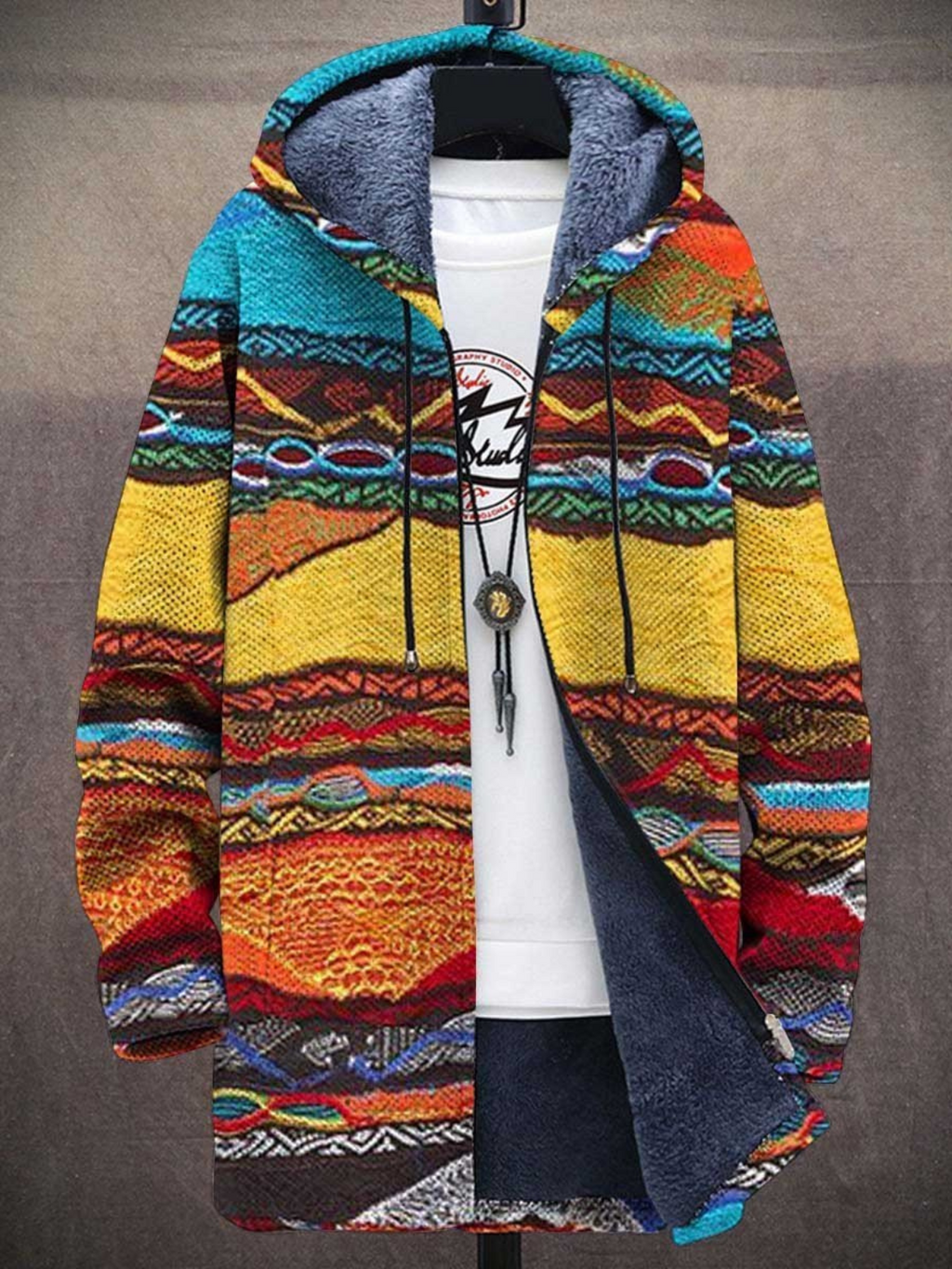 Jindalee™ - Luxe, op kunst geïnspireerde hoodie met rits