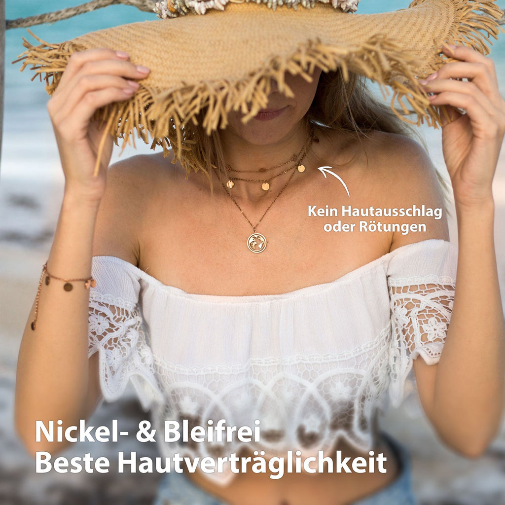 Bundel: BonnyCoin plaatketting + gouden armband