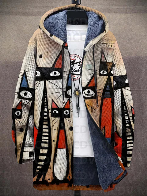 Kiara™ - Luxe, op kunst geïnspireerde hoodie met rits