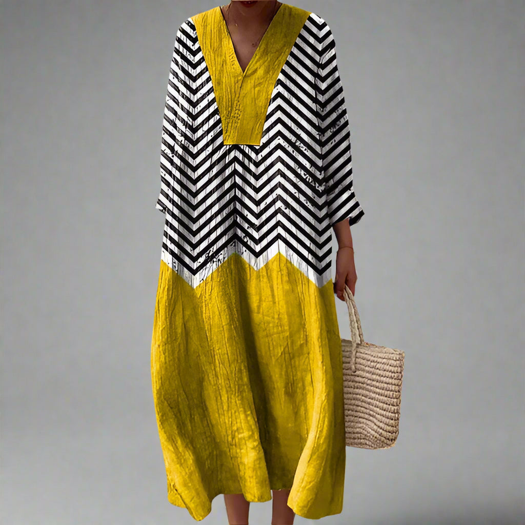 Juliana - Elegante geometrische jurk