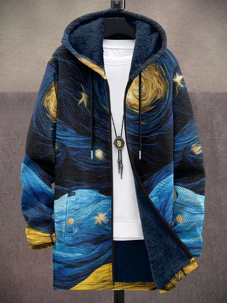 Waverley™ - Luxe, op kunst geïnspireerde hoodie met rits
