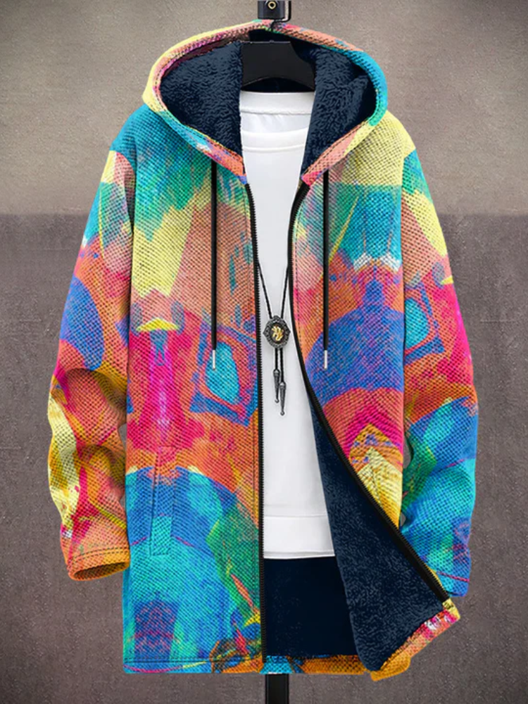 Tiarna™ - Luxe, op kunst geïnspireerde hoodie met rits