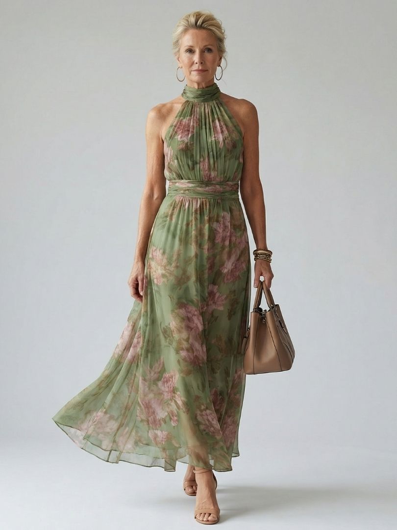 Naomi | Robe Maxi avec Dos Nu