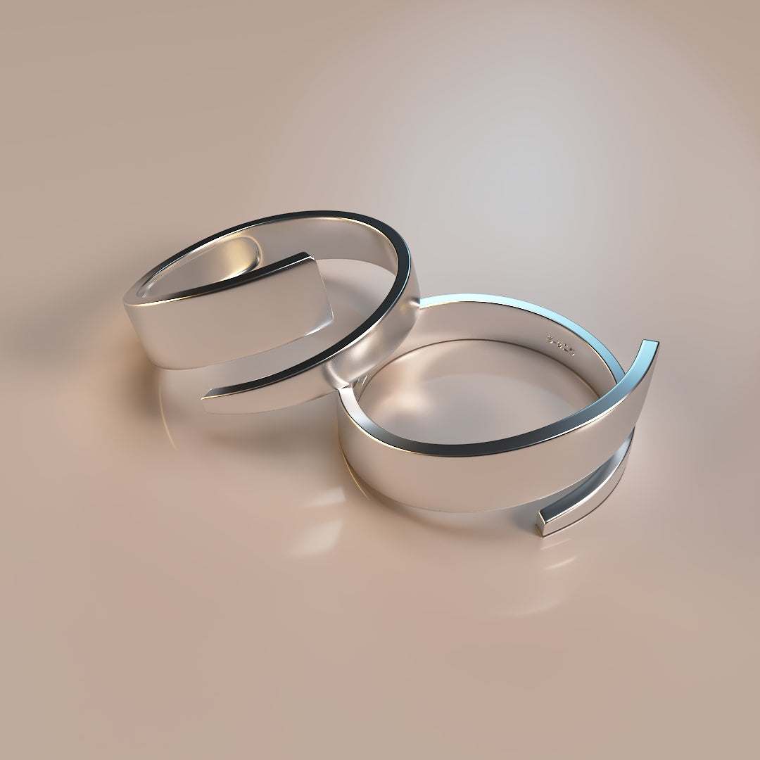 Verstellbarer eleganter Ring aus 925er Silber