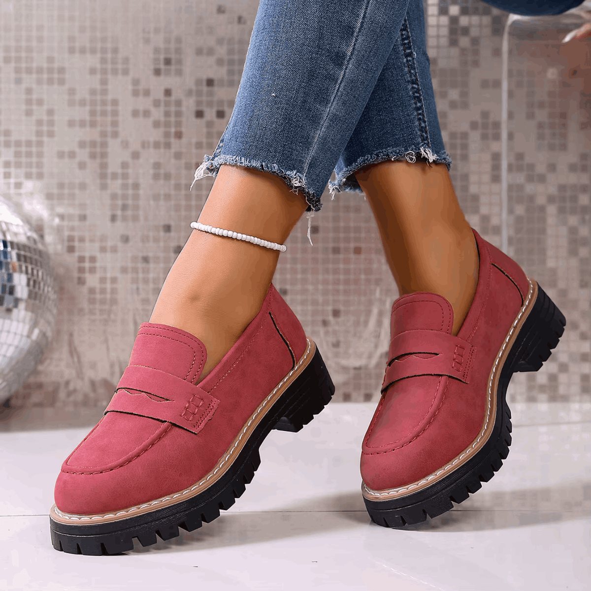 Alverina™ - Mocassins mit strukturiertem Profil