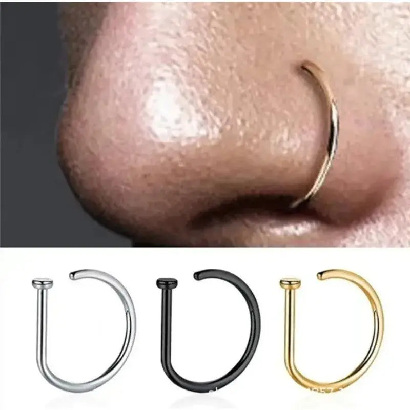 Clip-On Nasenpiercing-Ohrstecker ohne Loch