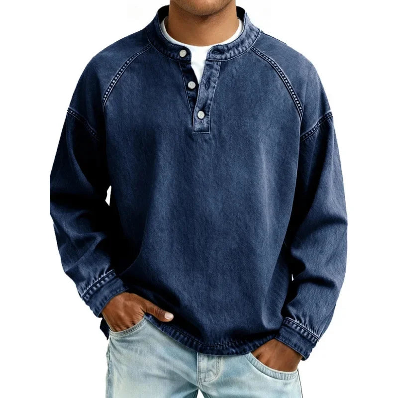 Stanley | Klassiek vintage Henley-T-shirt