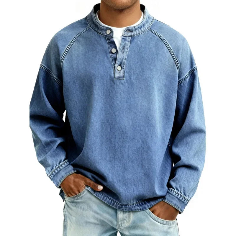 Stanley | Klassiek vintage Henley-T-shirt