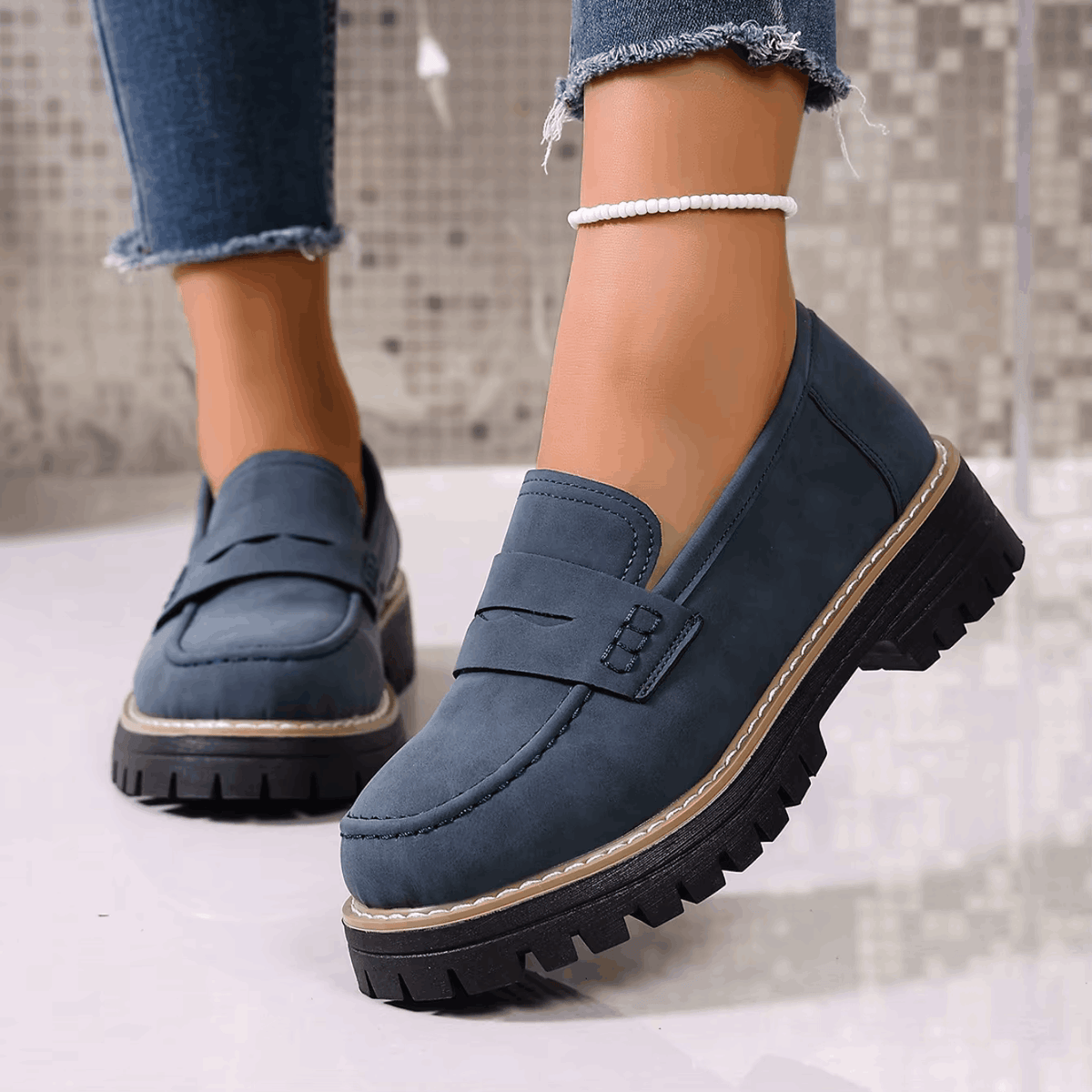 Alverina™ - Mocassins mit strukturiertem Profil