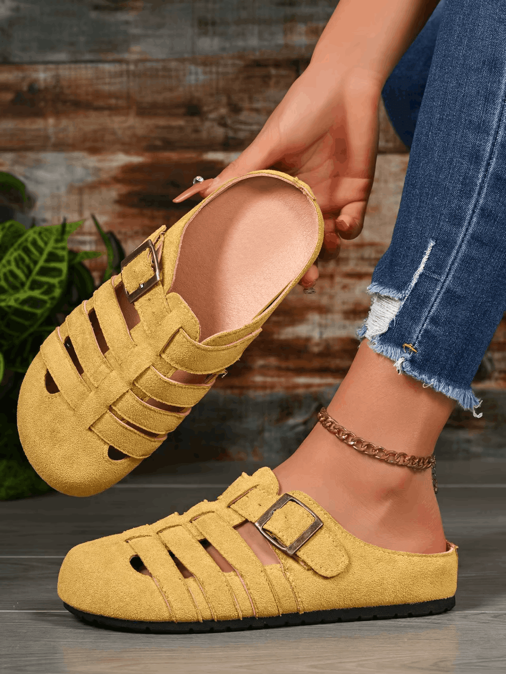 Aurora | Komfort Clogs mit verstellbarem Riemen
