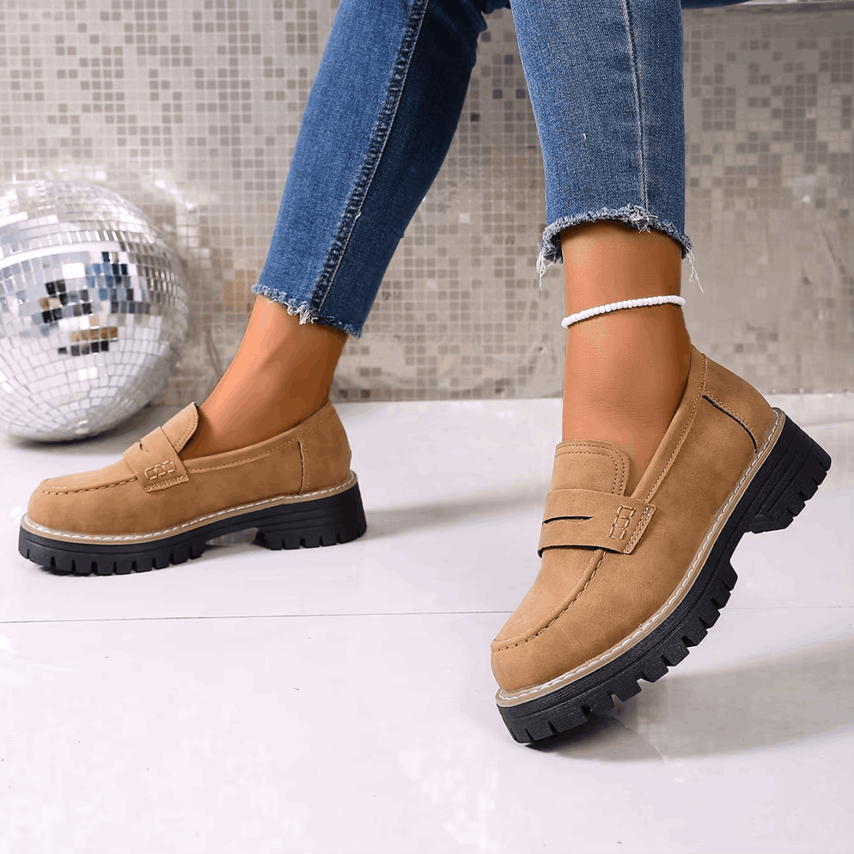 Alverina™ - Mocassins mit strukturiertem Profil