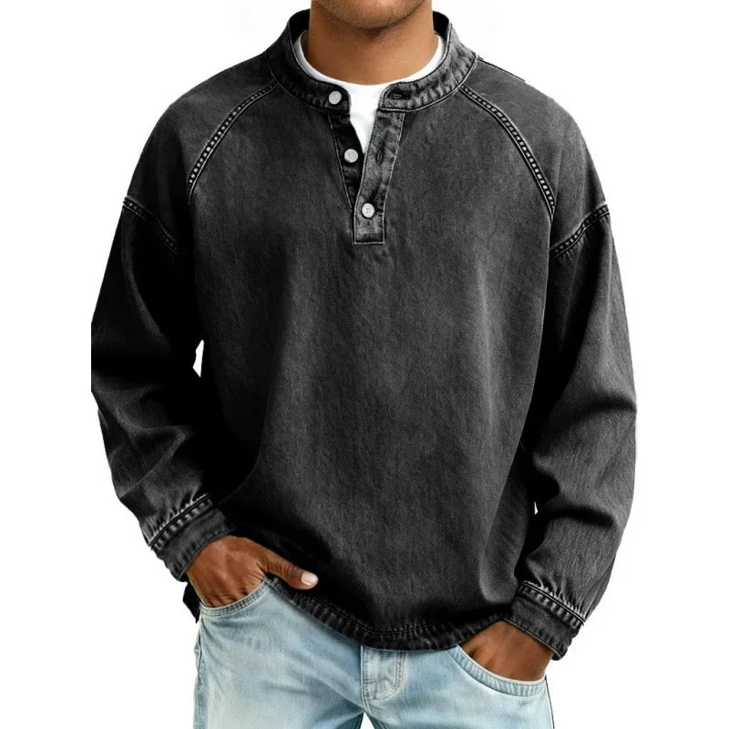 Stanley | Klassiek vintage Henley-T-shirt