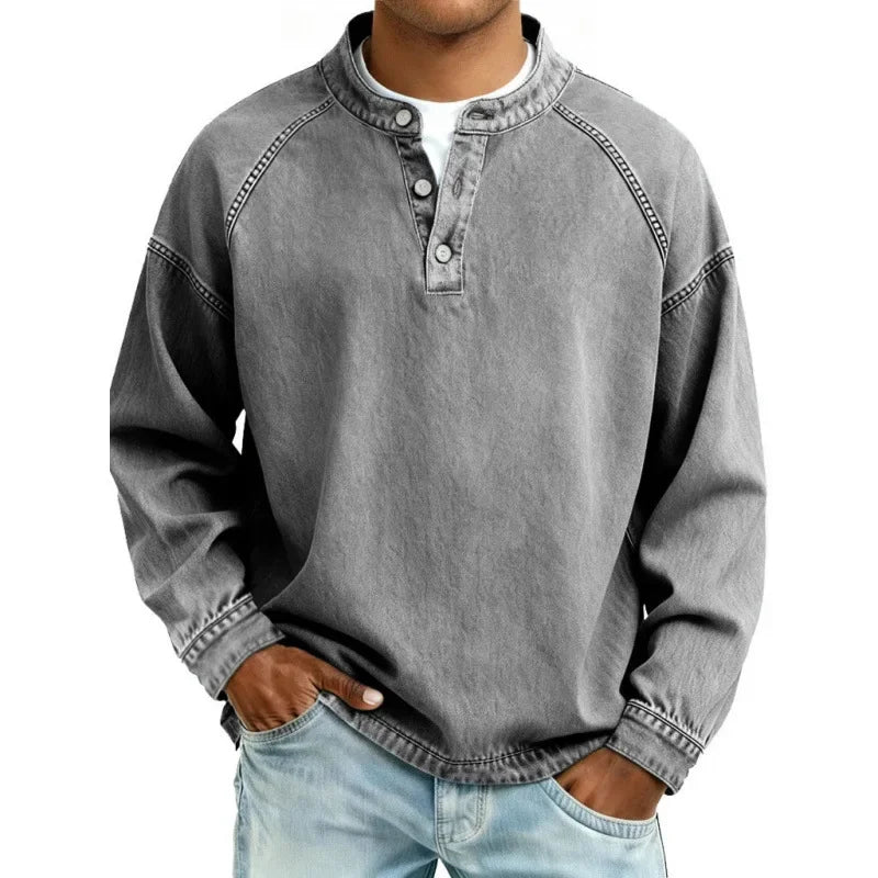 Stanley | Klassiek vintage Henley-T-shirt
