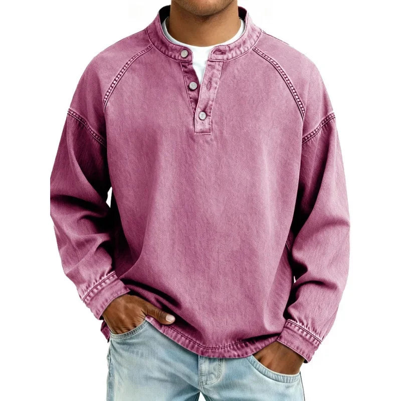 Stanley | Klassiek vintage Henley-T-shirt