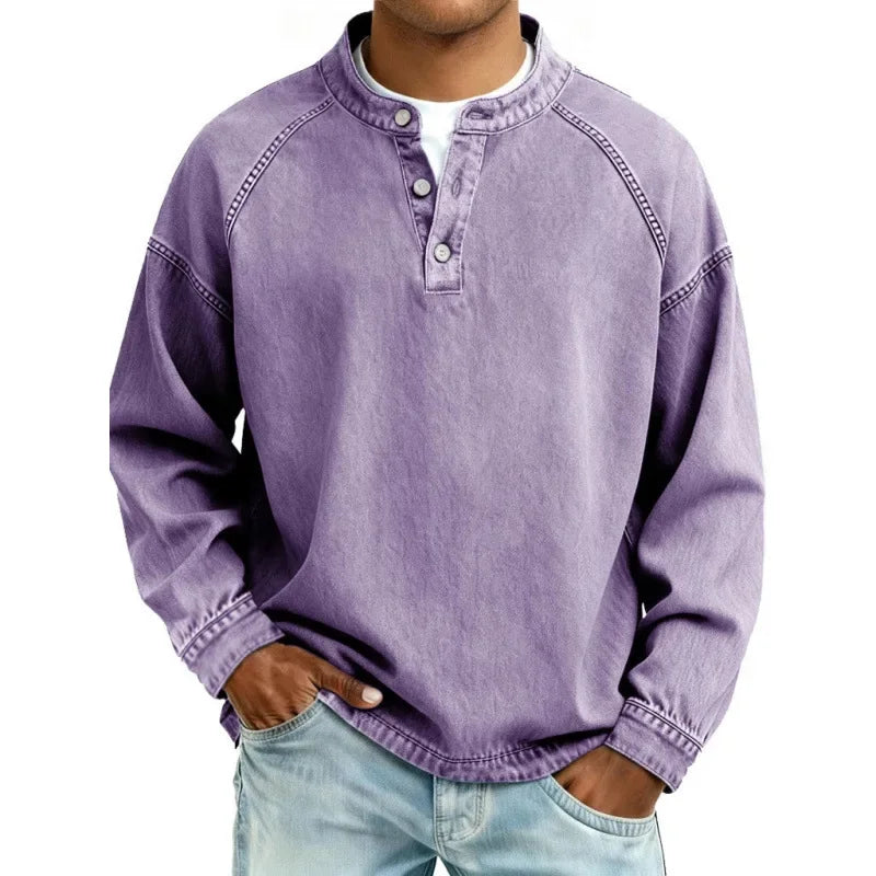 Stanley | Klassiek vintage Henley-T-shirt