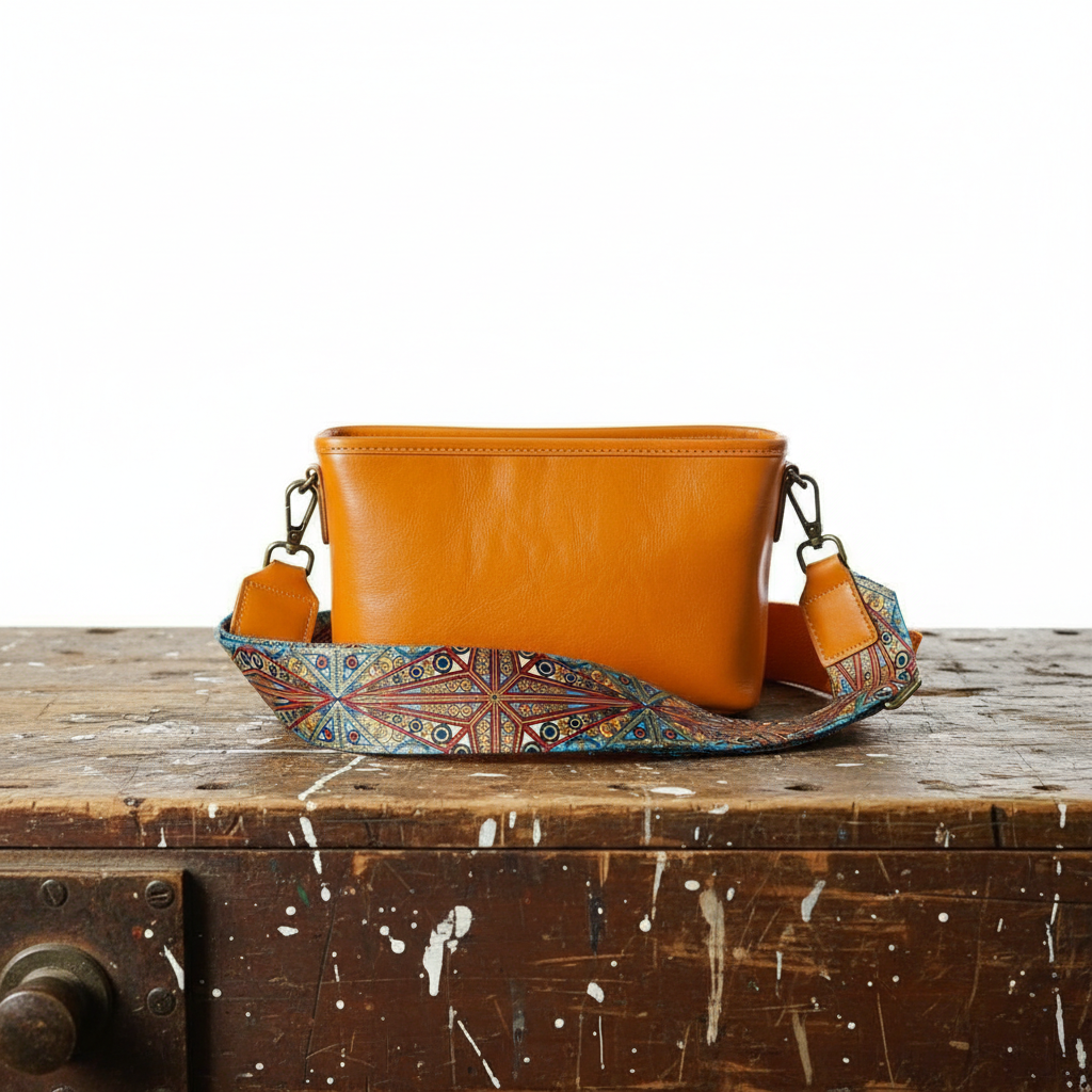 Vintage leren tas van Tamar
