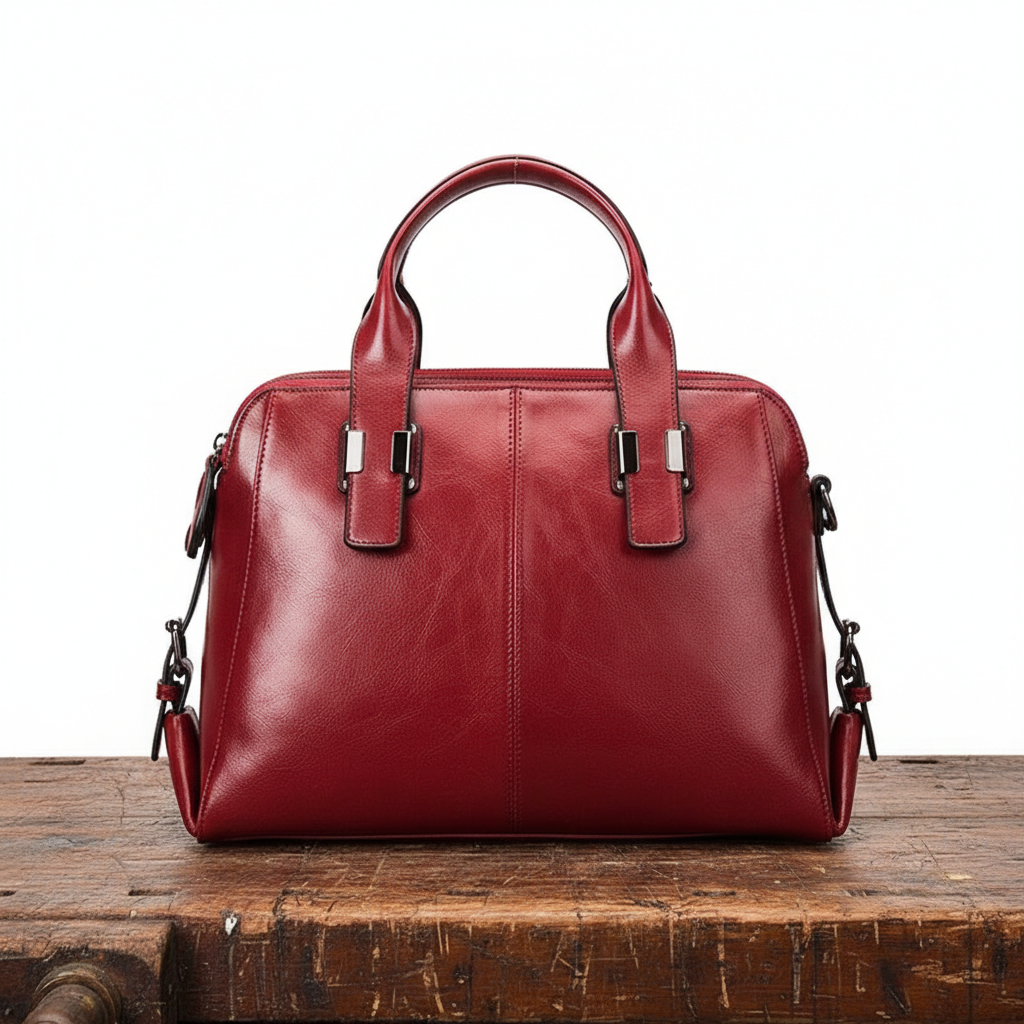 Rode luxe bucketbag