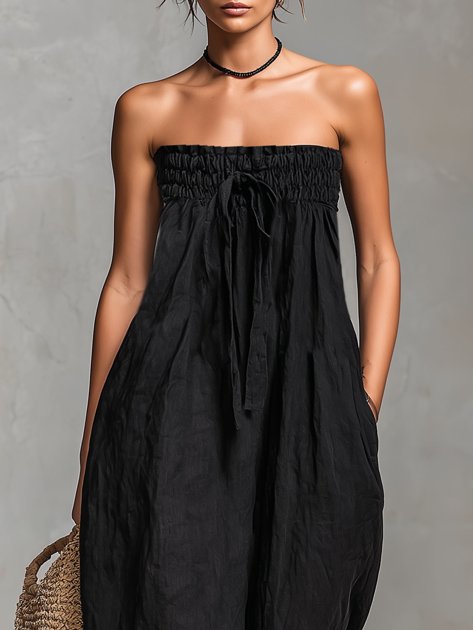 Nina™ || Elegante strapless jumpsuit