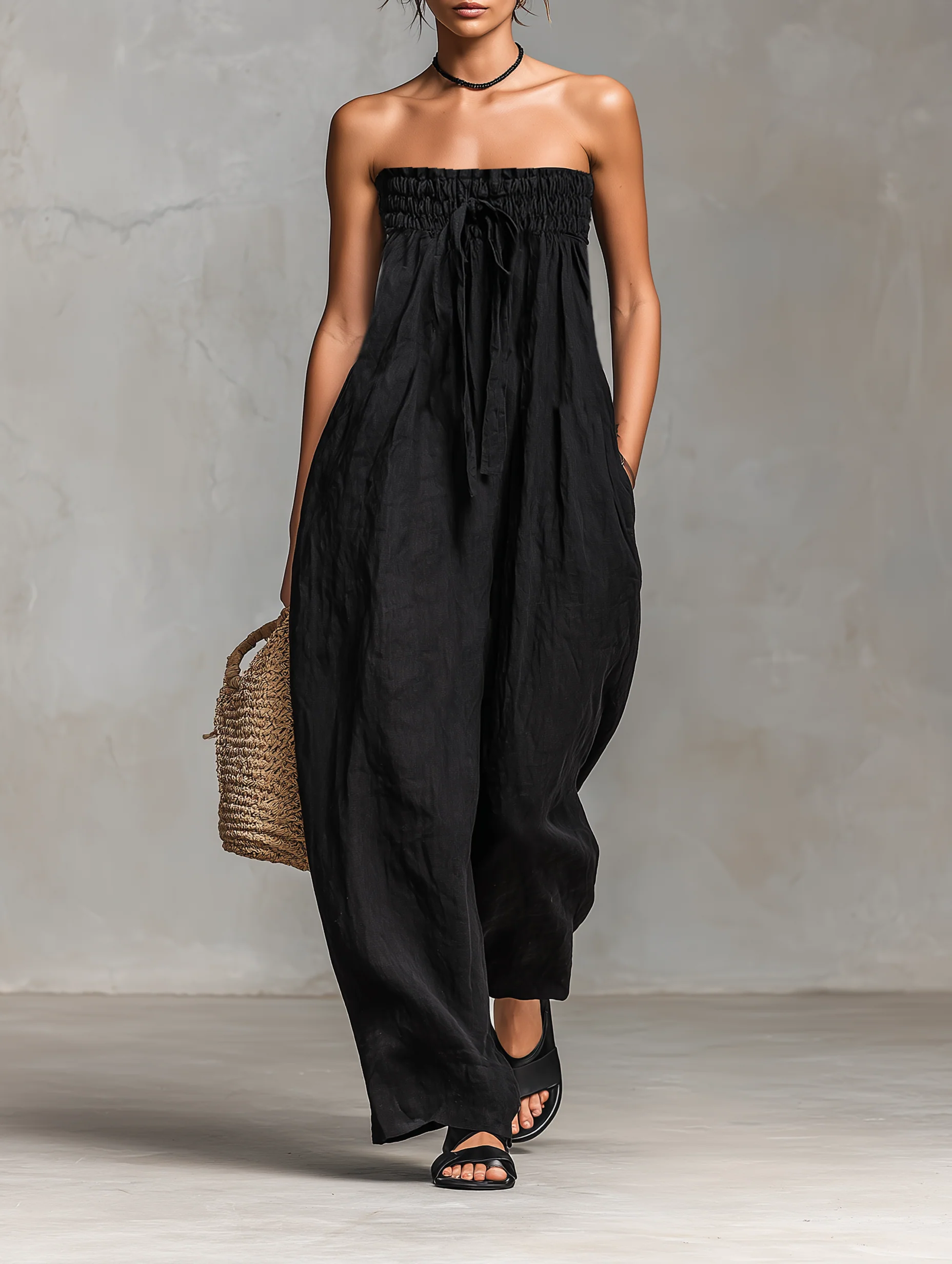 Nina™ || Elegante strapless jumpsuit