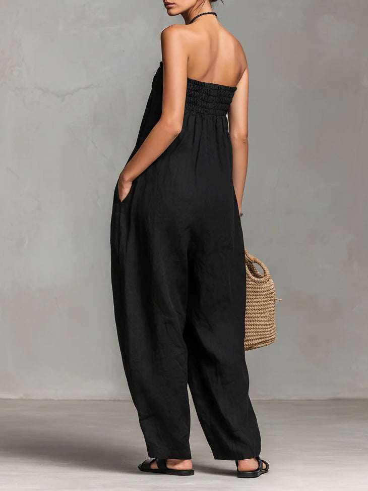 Nina™ || Elegante strapless jumpsuit