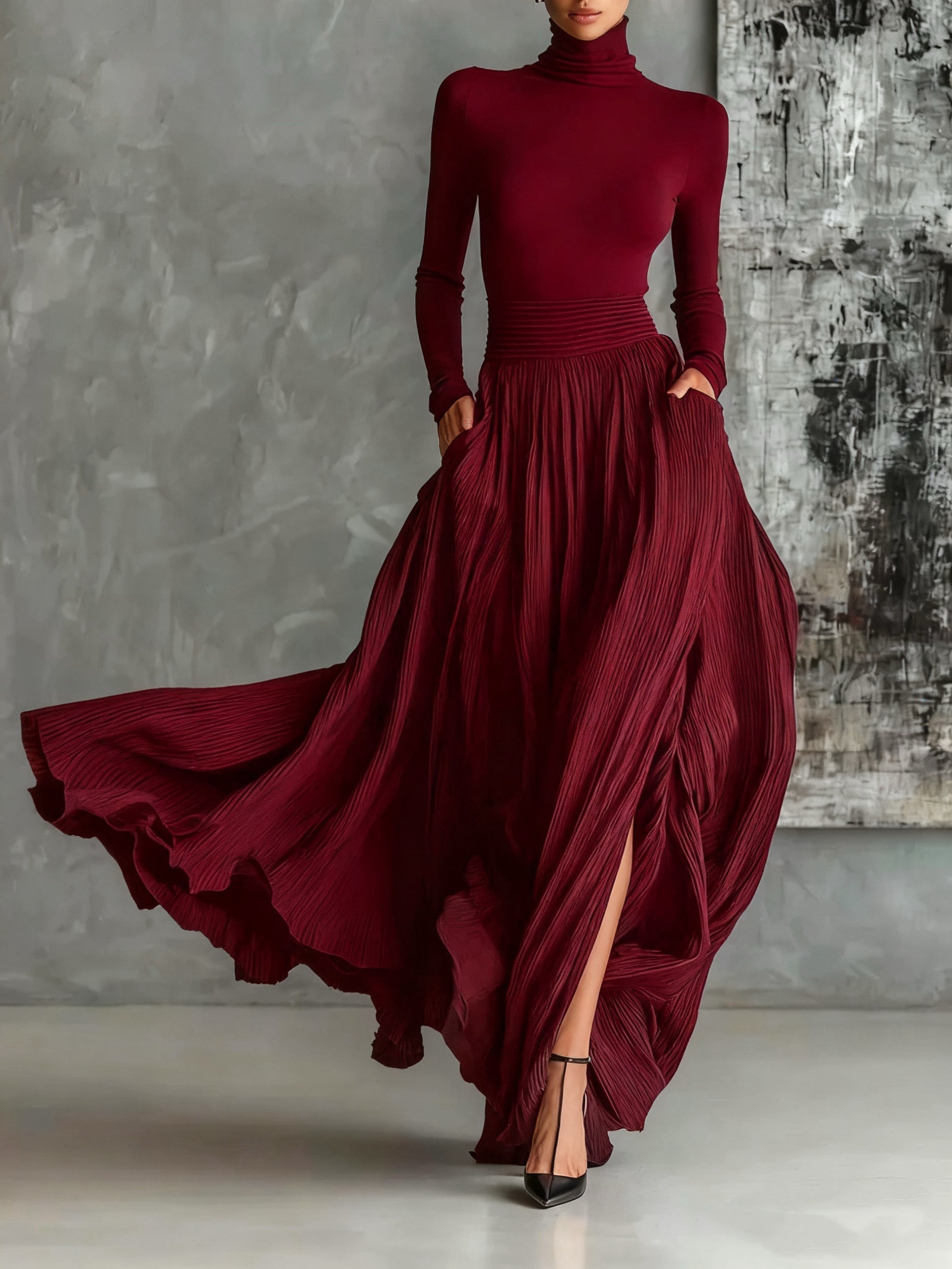 Eva™ || Elegante set met plooirok