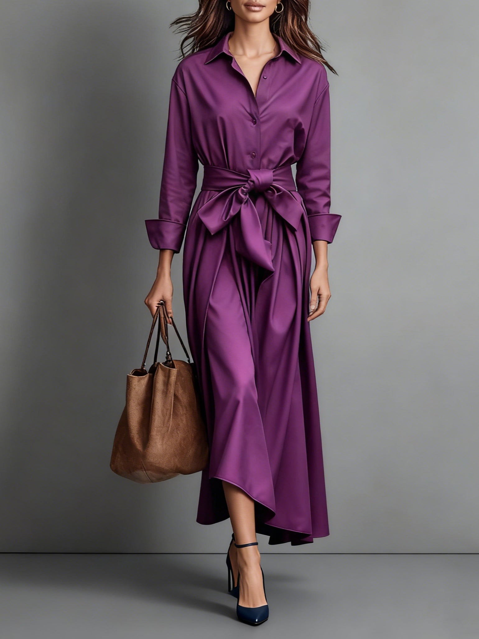 Marise™ | Elegante maxi-jurk met strikdetail