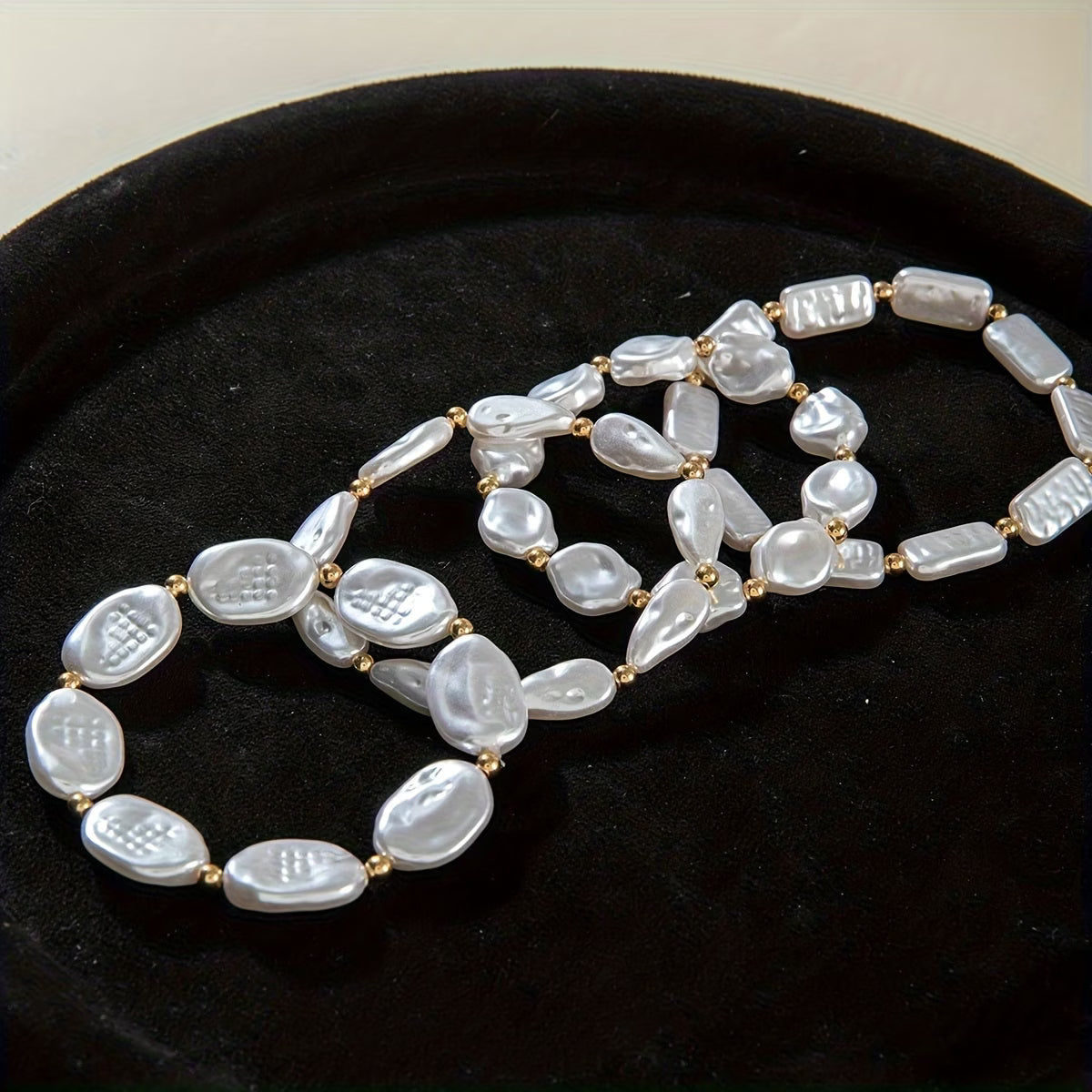 Perlen-Statement-Armband 4er-Set