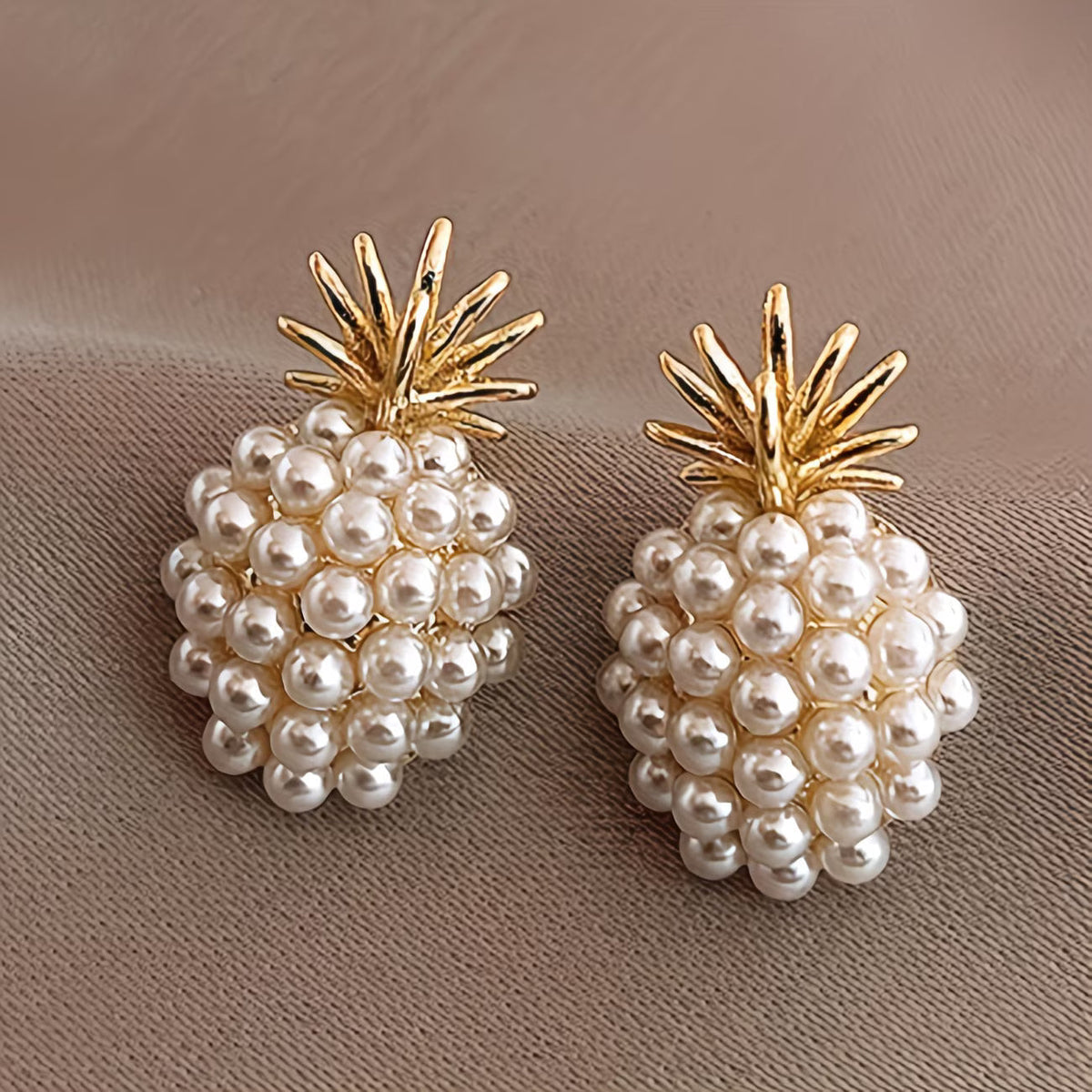 Perlen-Ananas-Ohrringe