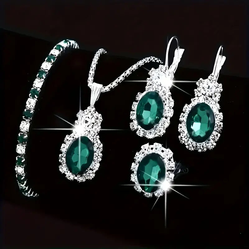 Ensemble de Bijoux Grevalyn Seloria | Or Blanc