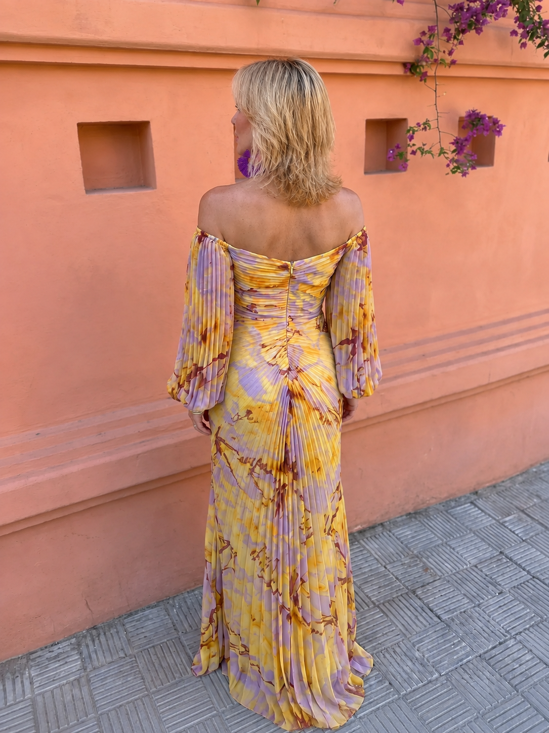 GRETA™ – Robe Longue à Motif Floral avec Décolleté Profond