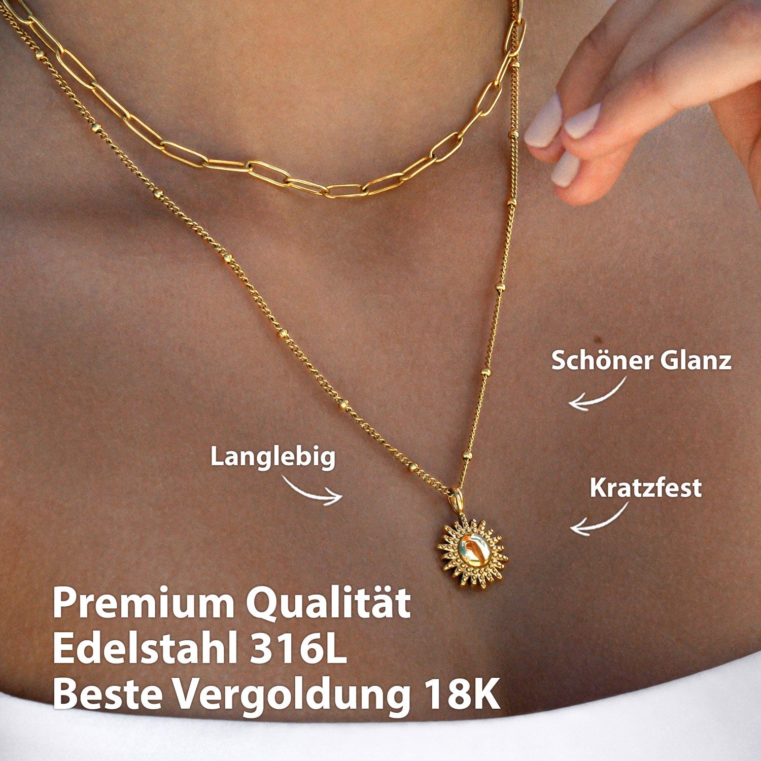 BonnySun ketting zon goud