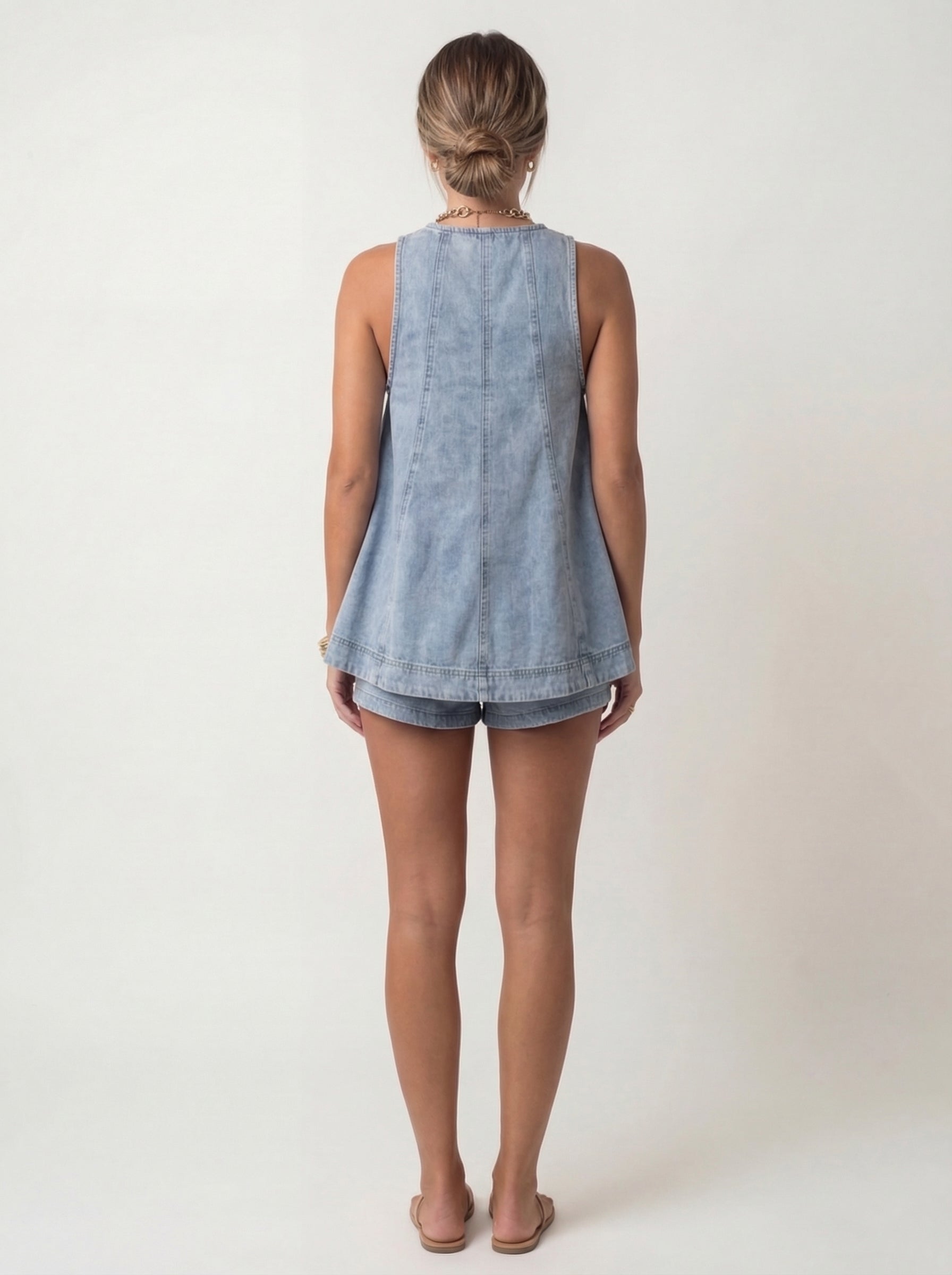 Tweedelige denim outfit