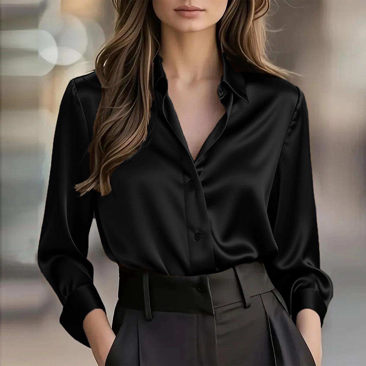 Soho luxe satijnen blouse voor dames