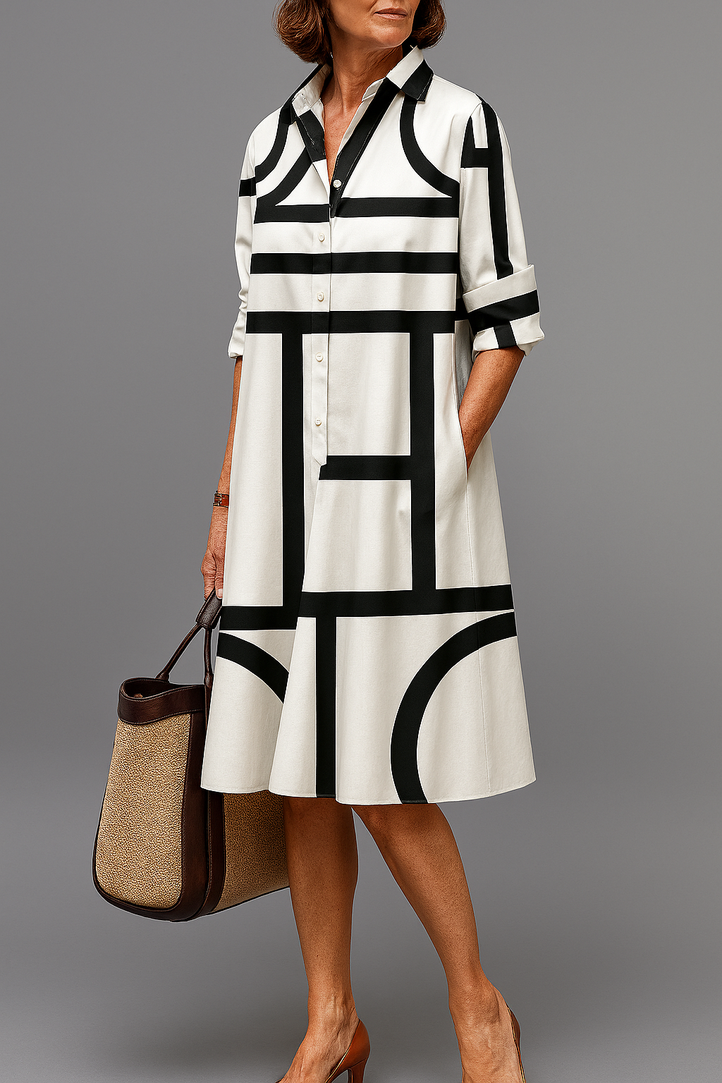 Ellie™ | Elegante midi-jurk