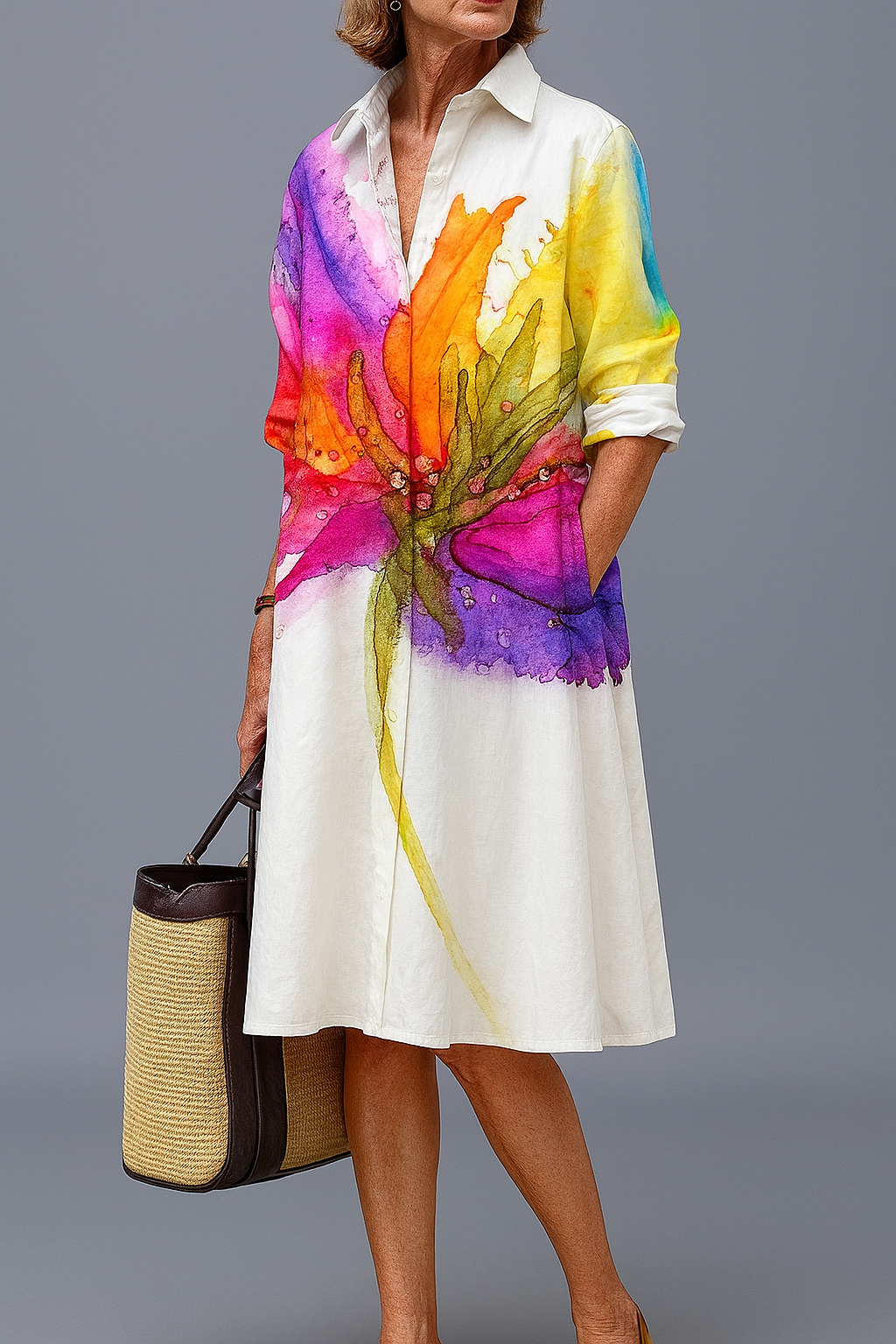 Lydia™ | Stijlvolle midi-jurk