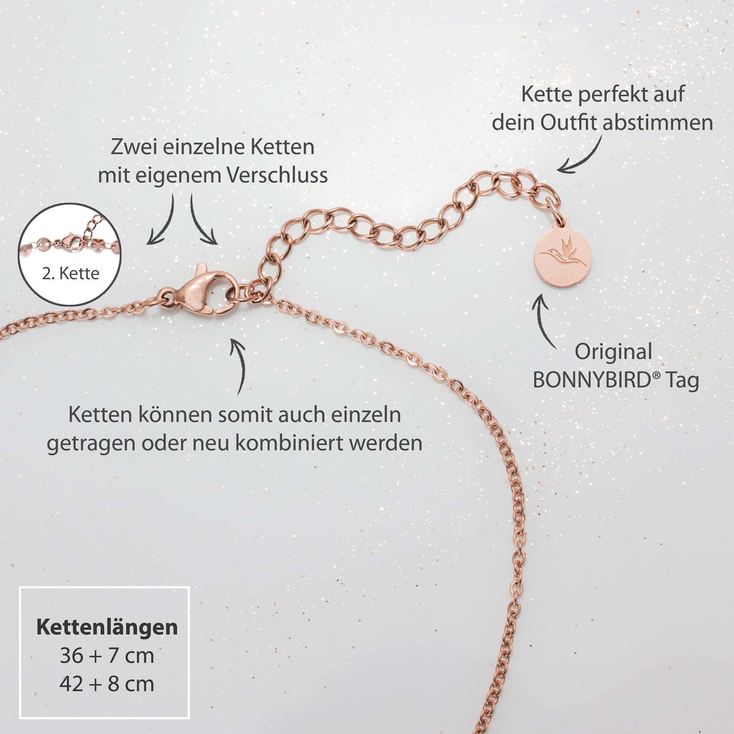 BonnyBoho Kettingset Roos