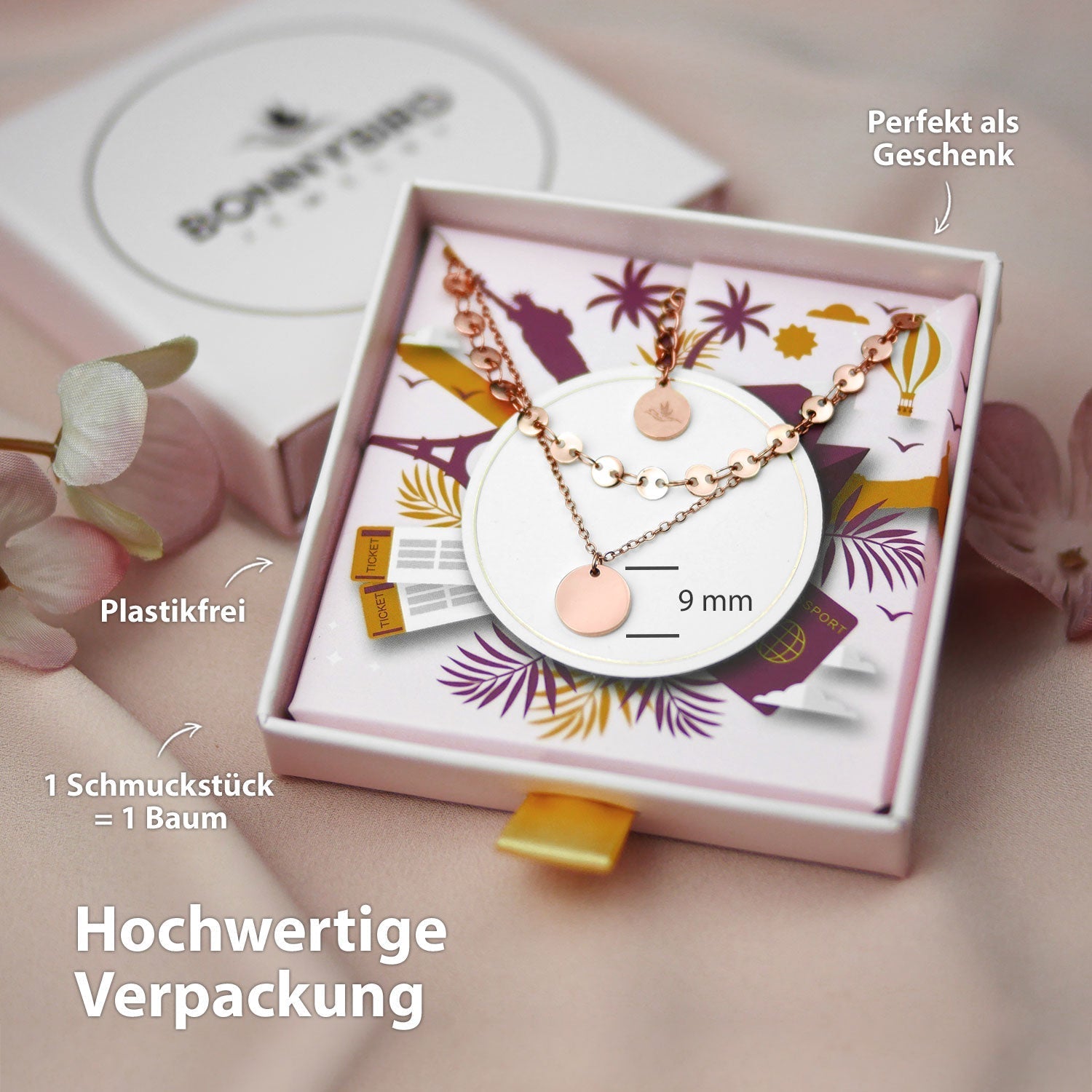 BonnyBoho Kettingset Roos