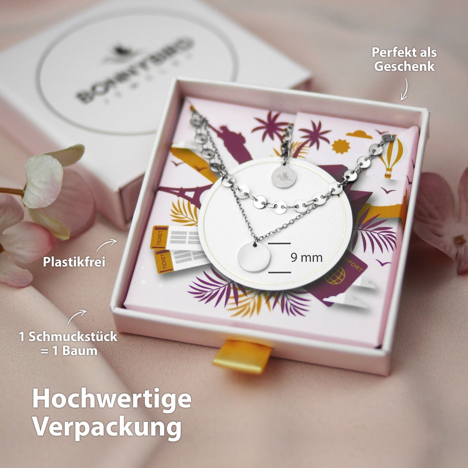 BonnyBoho kettingset zilver