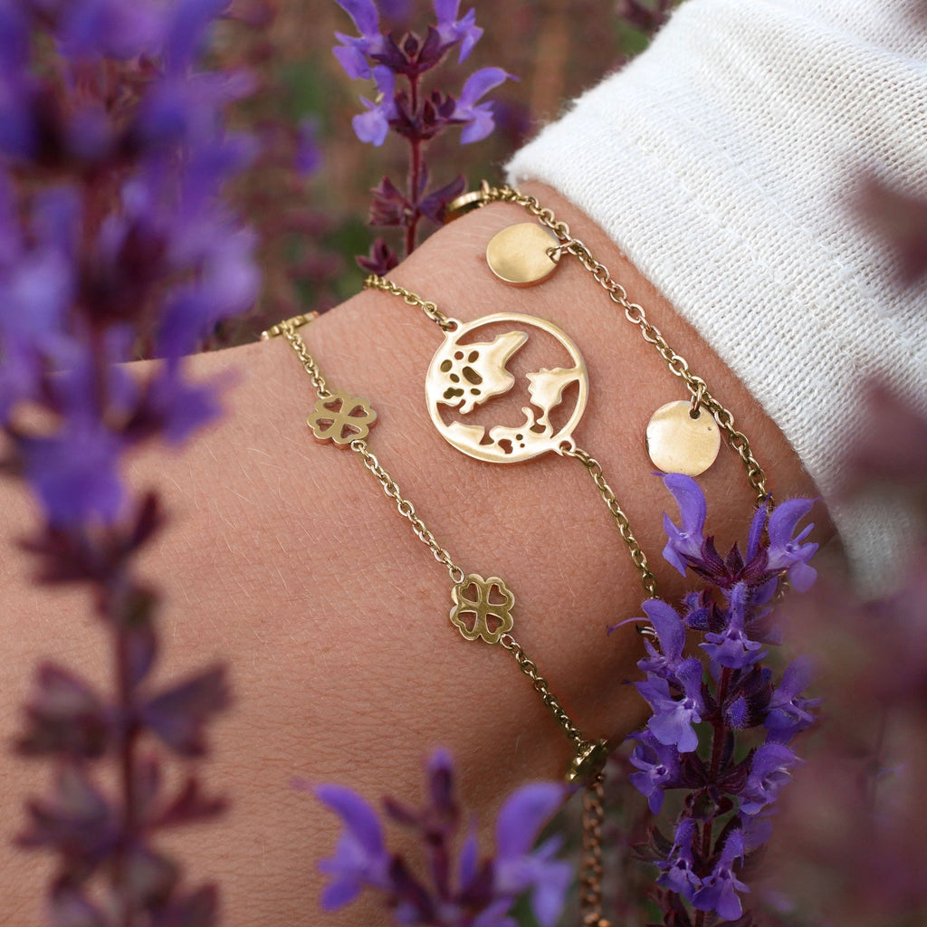Bundel: BonnyCoin plaatketting + gouden armband